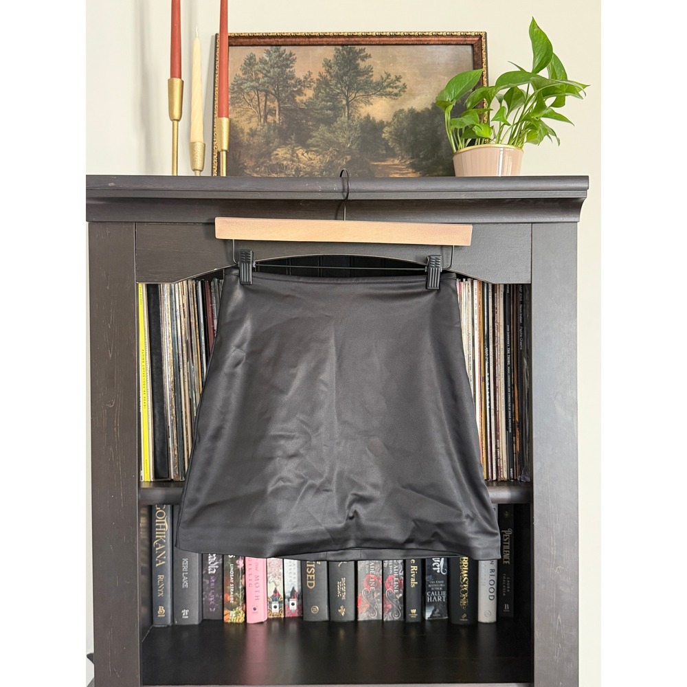 Wilfred Mini Skirt Women 0 Black Faux Leather High Waisted Zip